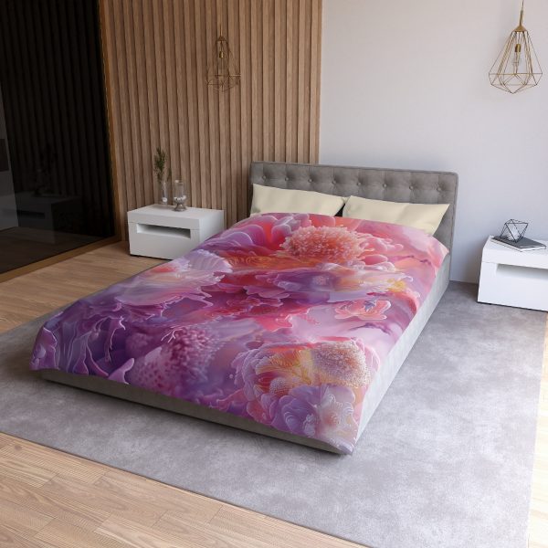 Floral Nebula 05 - Microfiber Duvet Cover - Image 12