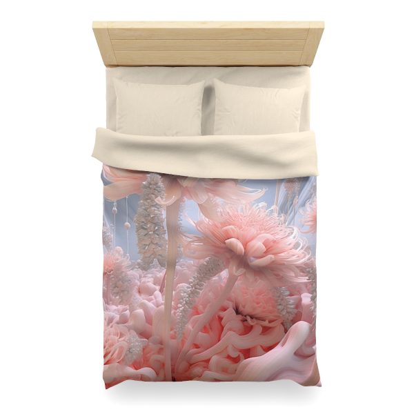 Foamy Floral Fusion 01 - Microfiber Duvet Cover - Image 11