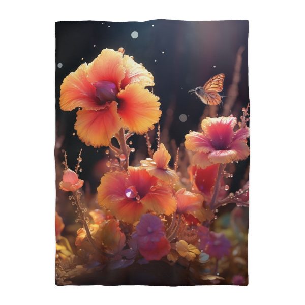 Bright Fantasy Floral 01 - Microfiber Duvet Cover - Image 10