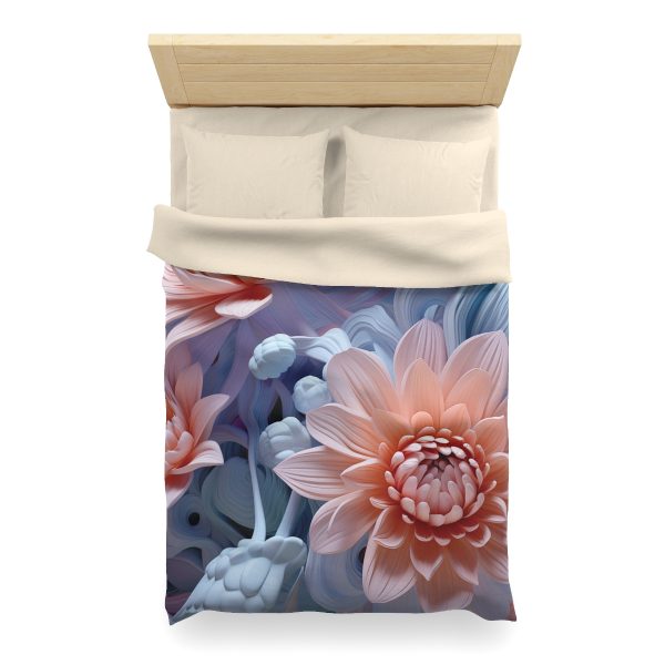 Foamy Floral Fusion 02 - Microfiber Duvet Cover - Image 11