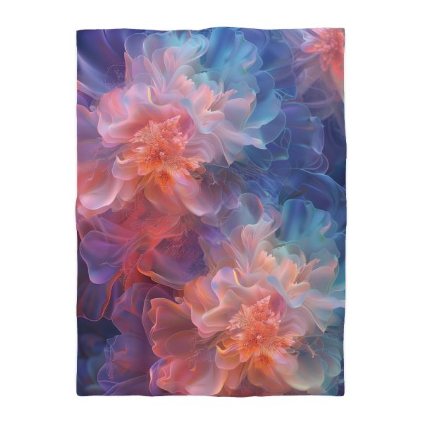 Floral Nebula 09 - Microfiber Duvet Cover - Image 10