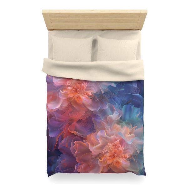 Floral Nebula 09 - Microfiber Duvet Cover - Image 11