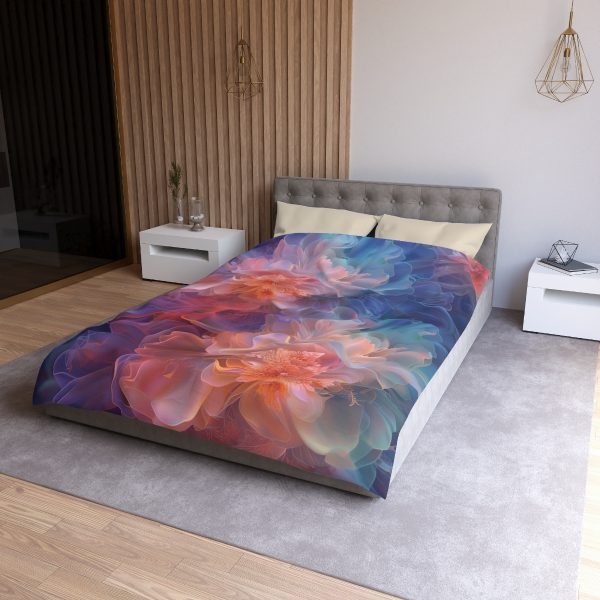 Floral Nebula 09 - Microfiber Duvet Cover - Image 12