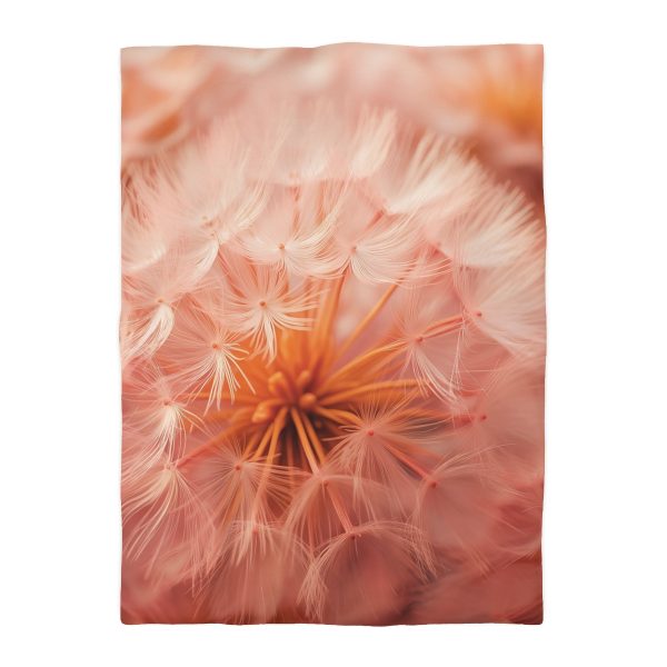 Lovely Fuzzy Fluff in Peach 01 - Microfiber Duvet Cover - Image 10