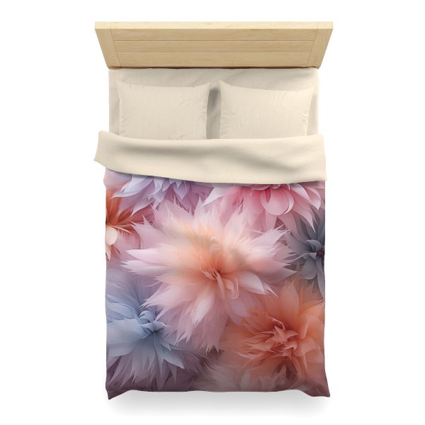 Pastel Palette Fantasy Feather Puffs - Microfiber Duvet Cover - Image 11