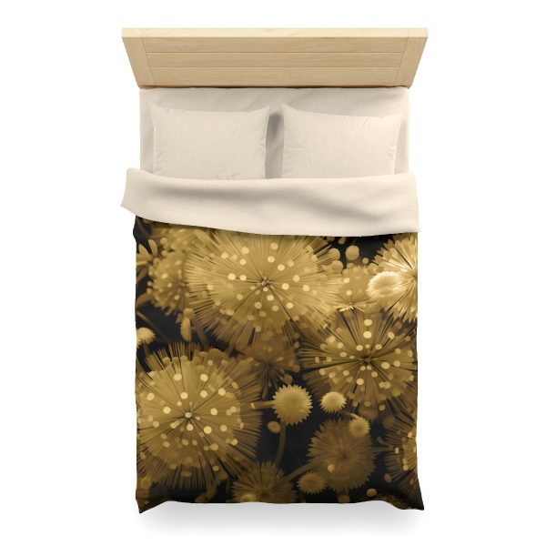 Fine and Dandy Motif in Sauterne Tone - Microfiber Duvet Cover - Image 11