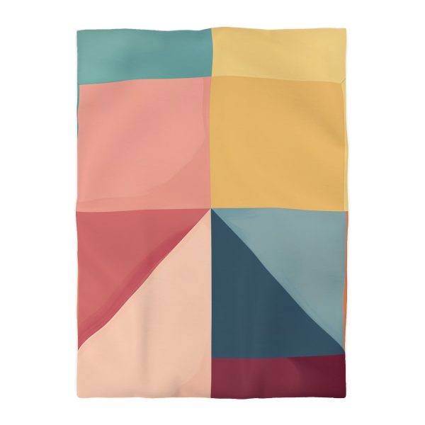 Soft Geometric Pyramid 01 - Microfiber Duvet Cover - Image 10