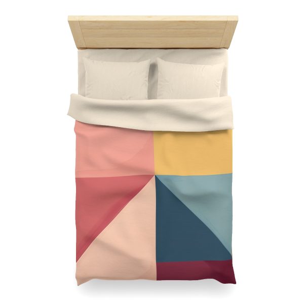 Soft Geometric Pyramid 01 - Microfiber Duvet Cover - Image 11