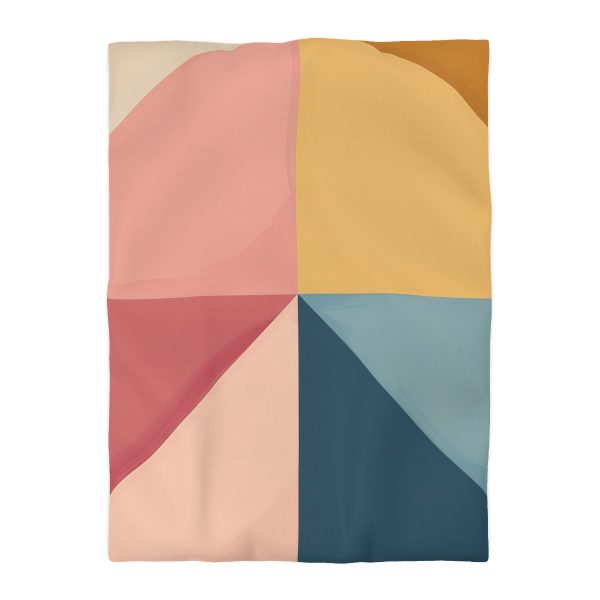 Soft Geometric Pyramid 02 - Microfiber Duvet Cover - Image 10