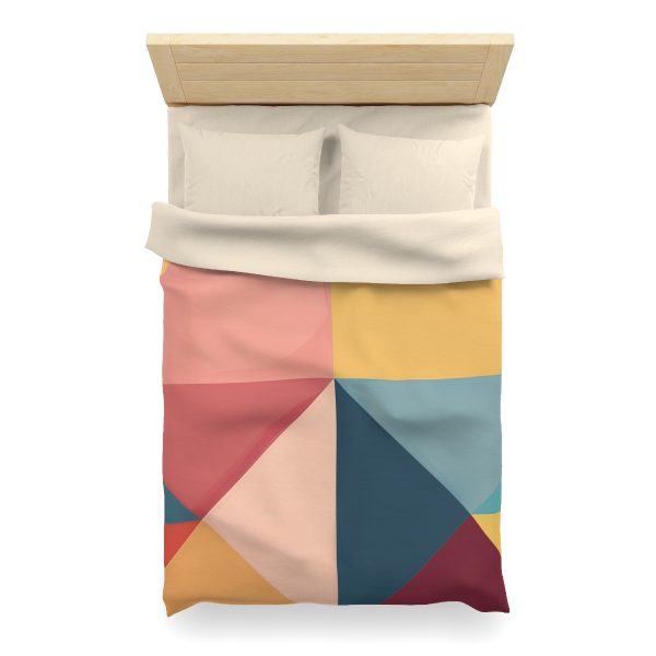 Soft Geometric Pyramid 03 - Microfiber Duvet Cover - Image 11