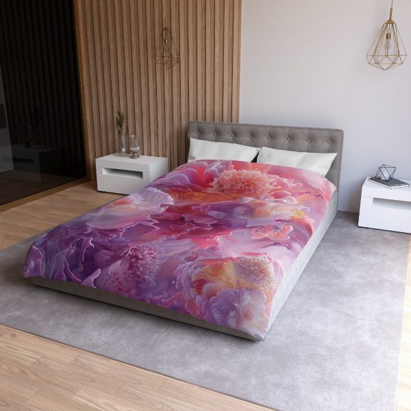 Floral Nebula 05 - Microfiber Duvet Cover - Image 15