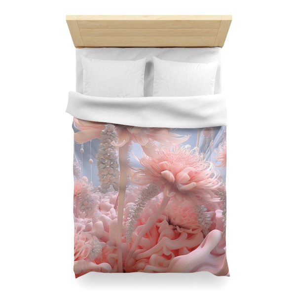 Foamy Floral Fusion 01 - Microfiber Duvet Cover - Image 14