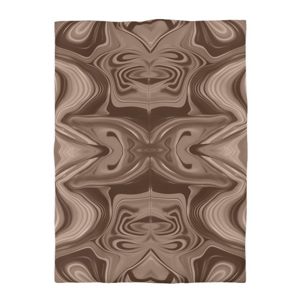 Lipnotic Kaleidoscope Background In Almondine 01 - Microfiber Duvet Cover - Image 13