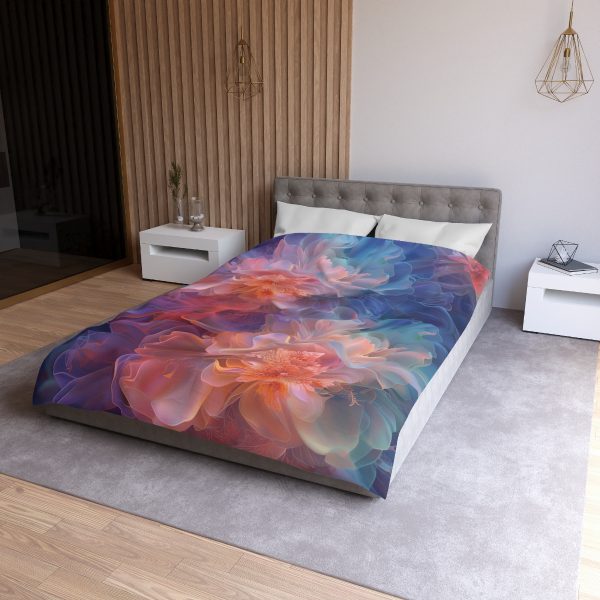 Floral Nebula 09 - Microfiber Duvet Cover - Image 15