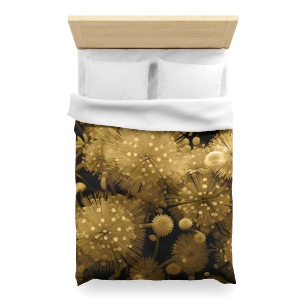 Fine and Dandy Motif in Sauterne Tone - Microfiber Duvet Cover - Image 14