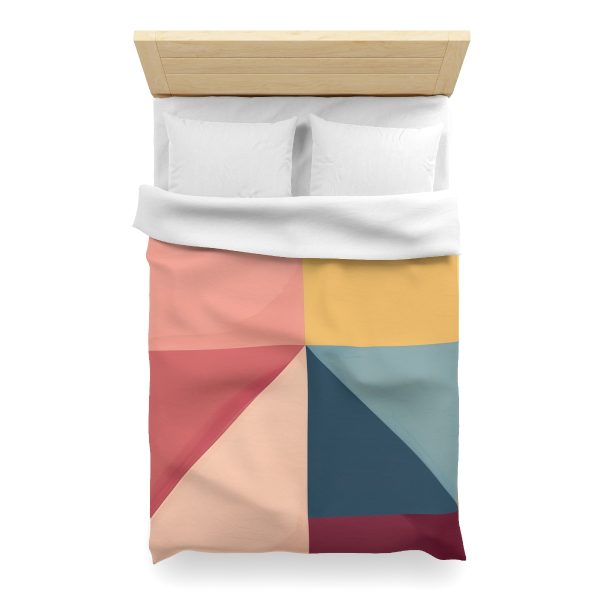 Soft Geometric Pyramid 01 - Microfiber Duvet Cover - Image 14