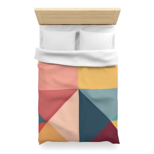 Soft Geometric Pyramid 03 - Microfiber Duvet Cover - Image 14