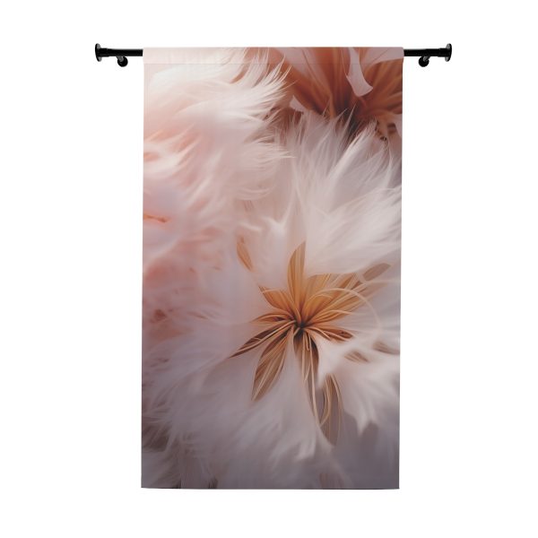 Soft Fantasy Feather Puffs - Right Side Blackout Window Curtains (1 Piece)