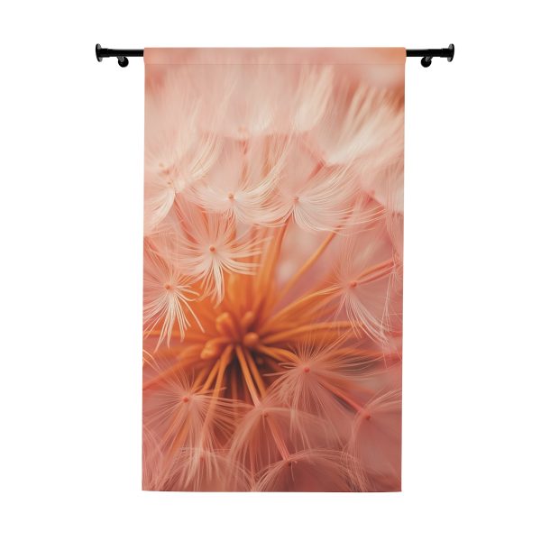 Lovely Fuzzy Fluff in Peach 01 - Single Panel Blackout Window Curtains (1 Piece)