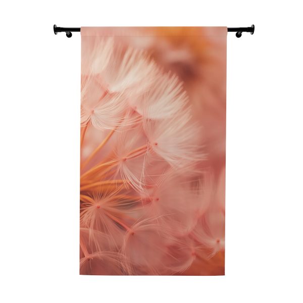 Lovely Fuzzy Fluff in Peach 01 - Right Side Blackout Window Curtains (1 Piece)