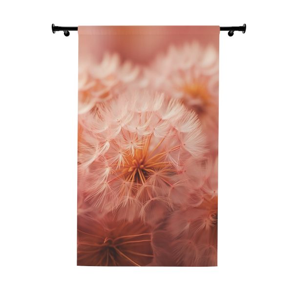 Lovely Fuzzy Fluff in Peach 02 - Single Panel Blackout Window Curtains (1 Piece)