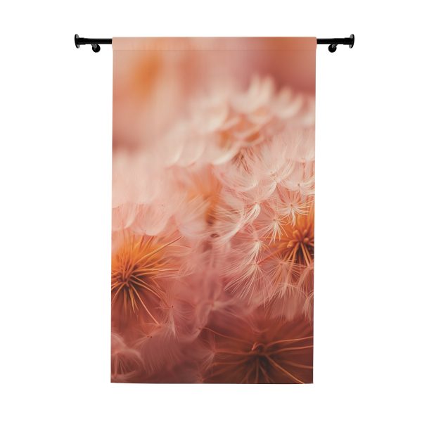 Lovely Fuzzy Fluff in Peach 02 - Left Side Blackout Window Curtains (1 Piece)