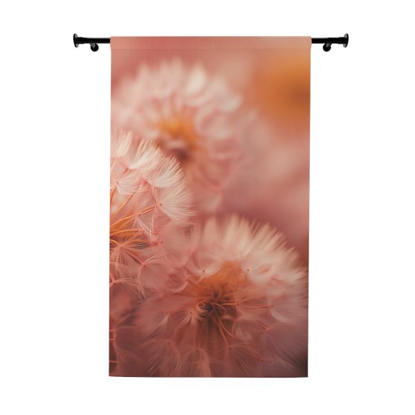 Lovely Fuzzy Fluff in Peach 02 - Right Side Blackout Window Curtains (1 Piece)