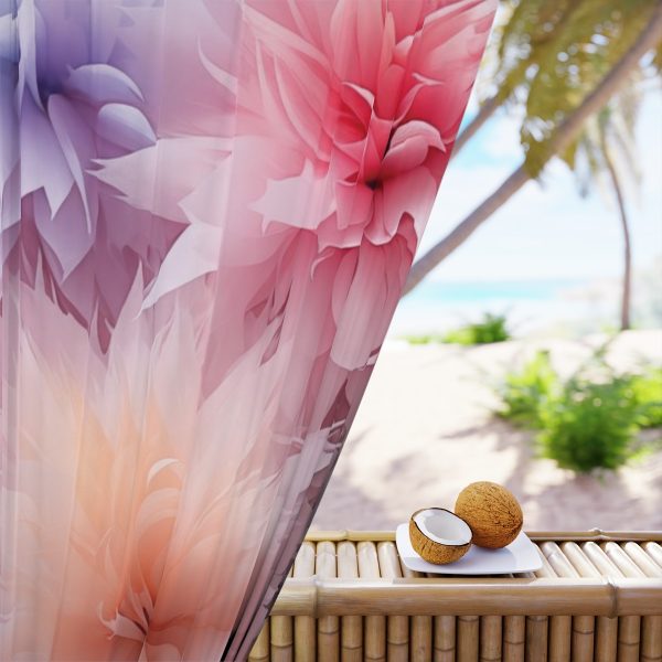 Pastel Palette Fantasy Feather Puffs - Single Panel Blackout Window Curtains (1 Piece) - Image 4