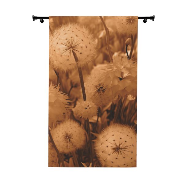 Dandelion Dream in Sunkissed Peach - Right Side Blackout Window Curtains (1 Piece)