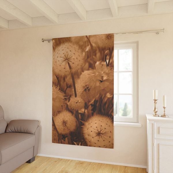 Dandelion Dream in Sunkissed Peach - Right Side Blackout Window Curtains (1 Piece) - Image 2