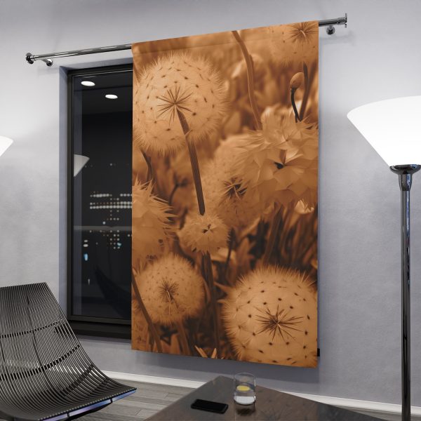 Dandelion Dream in Sunkissed Peach - Right Side Blackout Window Curtains (1 Piece) - Image 3