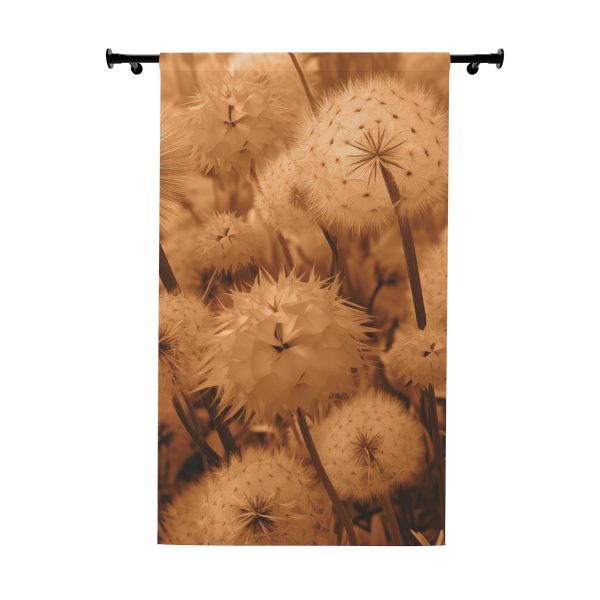 Dandelion Dream in Sunkissed Peach - Single Panel Blackout Window Curtains (1 Piece)