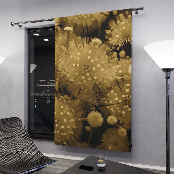 Fine and Dandy Motif in Sauterne Tone - Single Panel Blackout Window Curtains (1 Piece) - Image 3