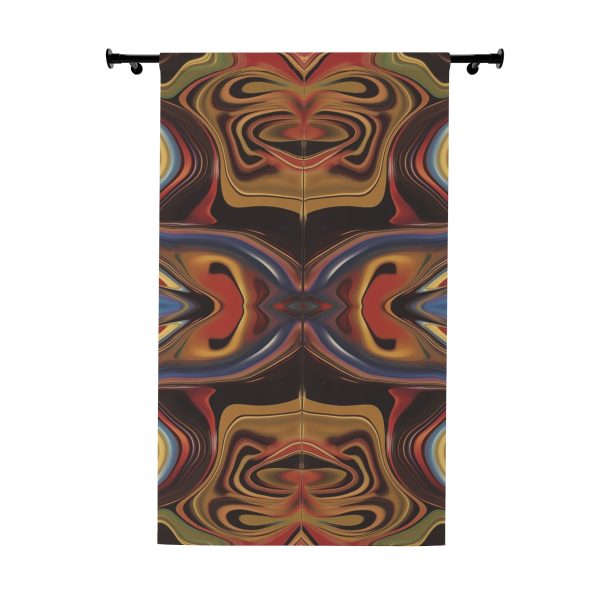 Lipnotic Kaleidoscope Background 01 - Single Panel Blackout Window Curtains (1 Piece)