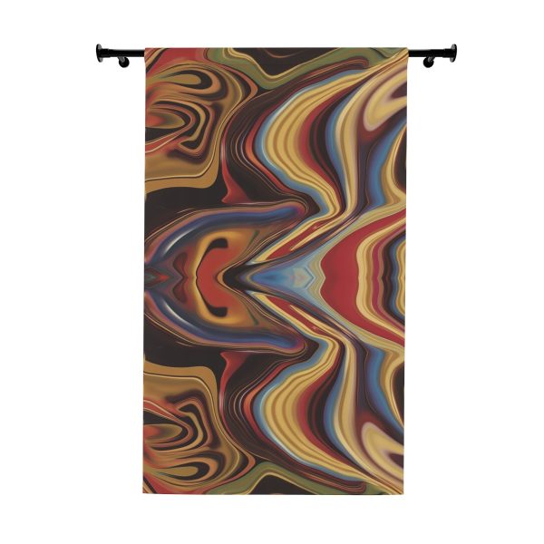 Lipnotic Kaleidoscope Background 01 - Right Side Blackout Window Curtains (1 Piece)