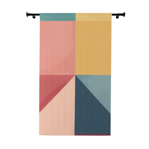 Soft Geometric Pyramid 01 - Single Panel Blackout Window Curtains (1 Piece)