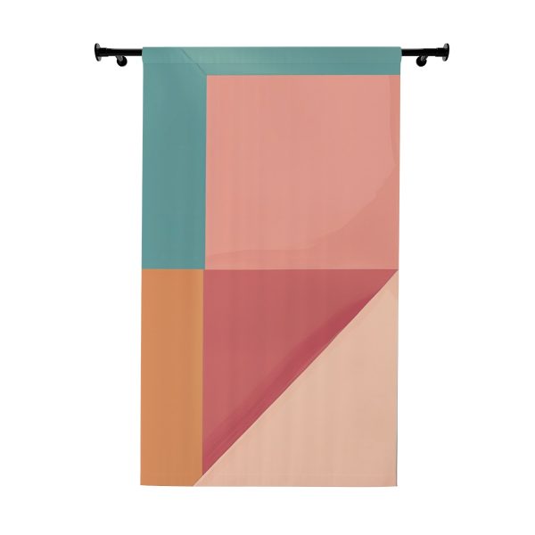 Soft Geometric Pyramid 01 - Left Side Blackout Window Curtains (1 Piece)