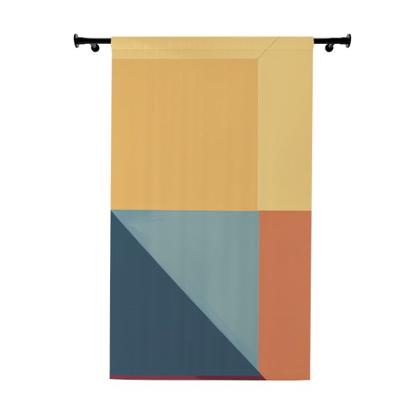 Soft Geometric Pyramid 01 - Right Side Blackout Window Curtains (1 Piece)