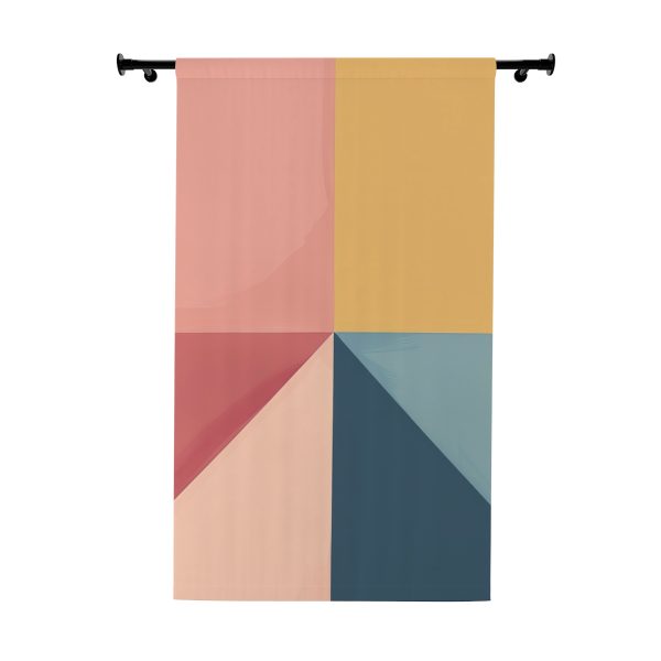 Soft Geometric Pyramid 02 - Single Panel Blackout Window Curtains (1 Piece)