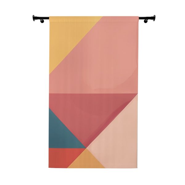 Soft Geometric Pyramid 03 - Left Side Blackout Window Curtains (1 Piece)