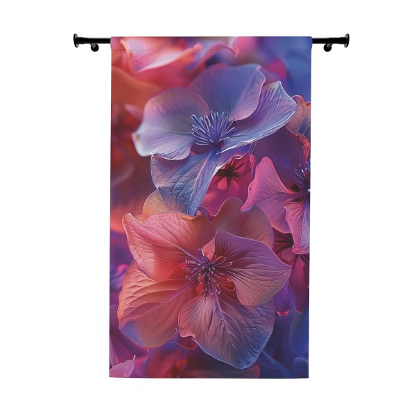 Bright Fantasy Floral 03 - Single Panel Blackout Window Curtains (1 Piece)