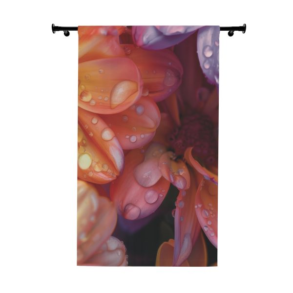 Bright Fantasy Floral 04 - Single Panel Blackout Window Curtains (1 Piece)