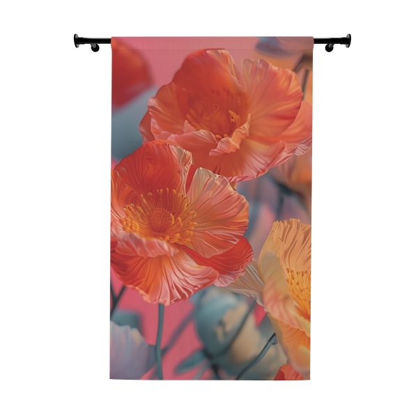 Bright Fantasy Floral 05 - Single Panel Blackout Window Curtains (1 Piece)