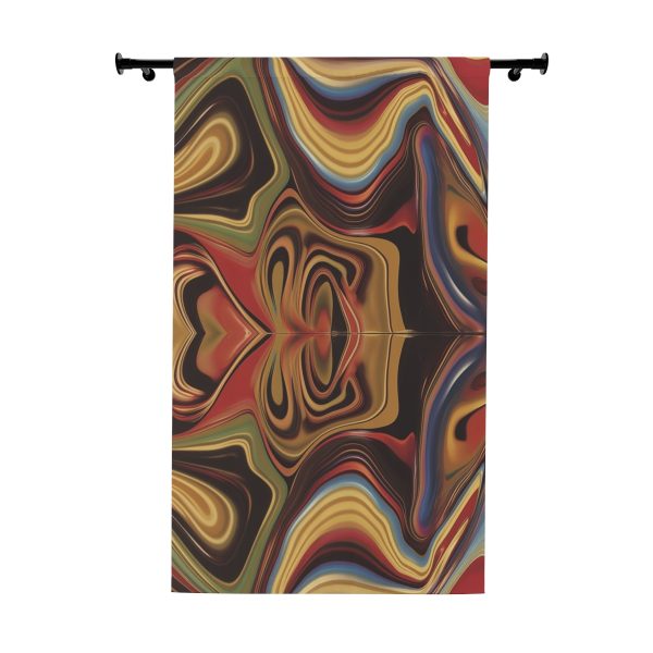 Lipnotic Kaleidoscope Background 02 - Right Side Blackout Window Curtains (1 Piece)