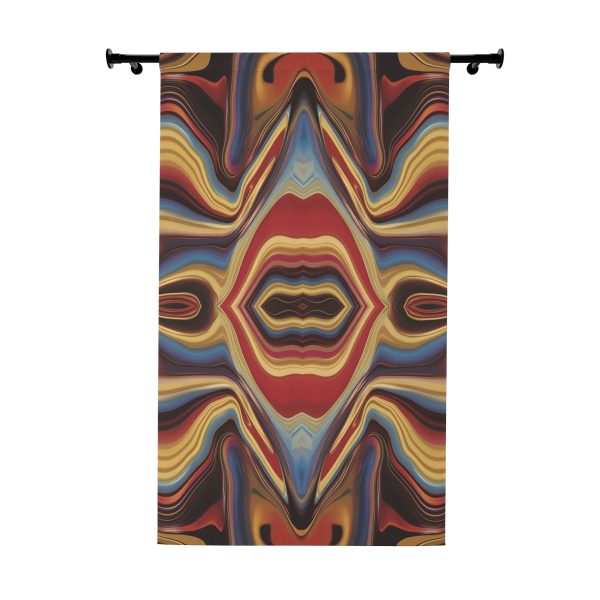 Lipnotic Kaleidoscope Background 03 - Single Panel Blackout Window Curtains (1 Piece)