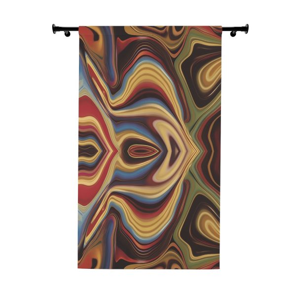 Lipnotic Kaleidoscope Background 03 - Right Side Blackout Window Curtains (1 Piece)