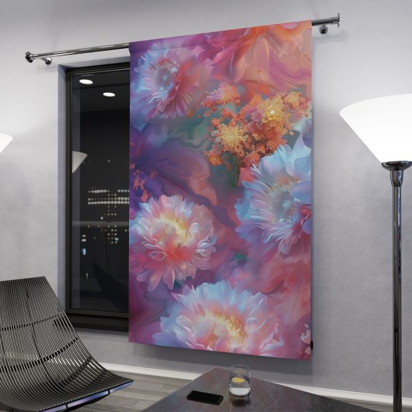 Floral Nebula 04 - Left Side Blackout Window Curtains (1 Piece) - Image 3