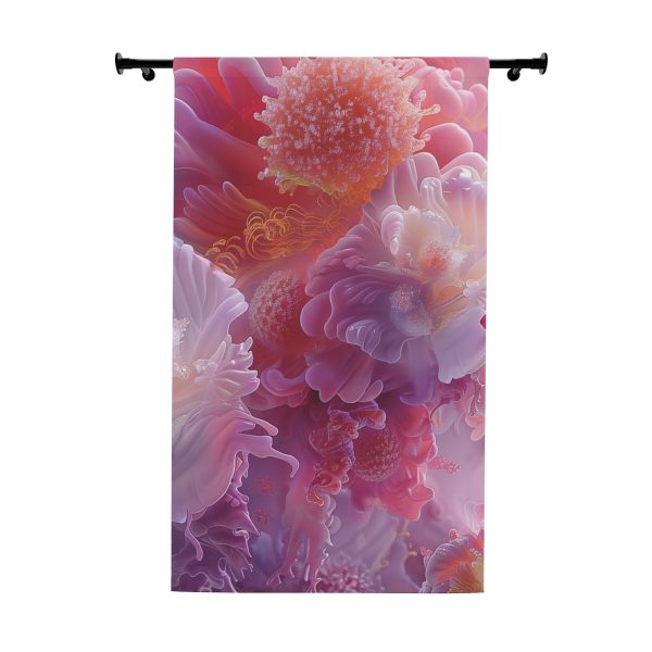 Floral Nebula 05 - Single Panel Blackout Window Curtains (1 Piece)