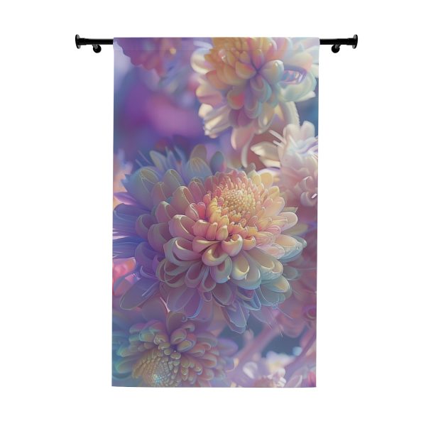 Floral Nebula 06 - Single Panel Blackout Window Curtains (1 Piece)