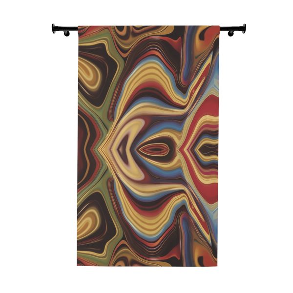 Lipnotic Kaleidoscope Background 03 - Left Side Blackout Window Curtains (1 Piece)